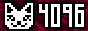 Pixel-art cat next to the text 4096kb
