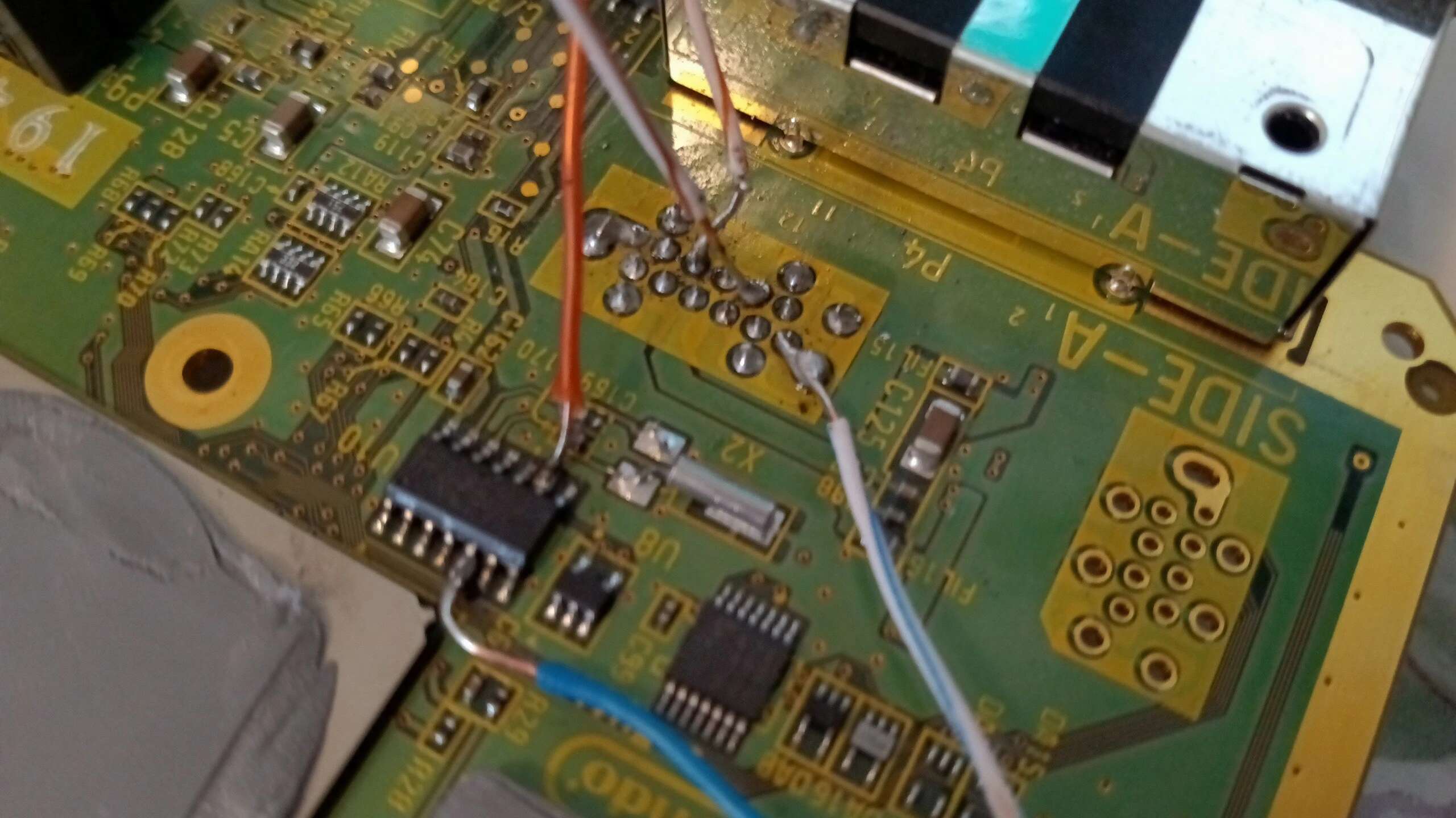 A few soldered wires